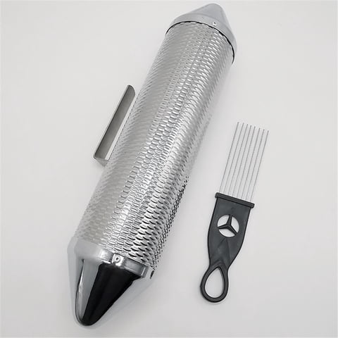 Xusx111 - Metal 12 ""X 4"" Acero Inoxidable Con Raspador Instrumento De Percusión Latina, Instrumento De Percusión Latina, Martillo De Arena De Acompañamiento De Banda Profesional Para Musical