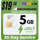 thumbnail image 1 of Tarjeta SIM de datos prepago 5 GB por 30 días 5G 4G LTE Jolt Mobile USA, 1 of 8
