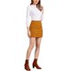 thumbnail image 2 of INSPIRE CHIC Falda de Mujer Regreso a Clases Pana Cintura Alta Botón Decorativo Falda Línea A Mini Camel L, 2 of 6