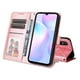 thumbnail image 5 of Funda tipo cartera FOXDOCK para Xiaomi Redmi 9A , diseño girasol en relieve, cuero PU, cierre magnético, soporte y tarjetero, 5 of 5