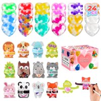 Stress Balls Udzrl En Forma De Corazón Para El Día De San Valentín Con Tarjetas, 24 Paquetes