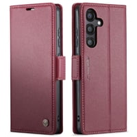 Caseme Tipo Cartera Samsung Galaxy S24 Fe Con Cierre Magnético, Rfid, Tarjetero, Soporte, Carga Inalámbrica