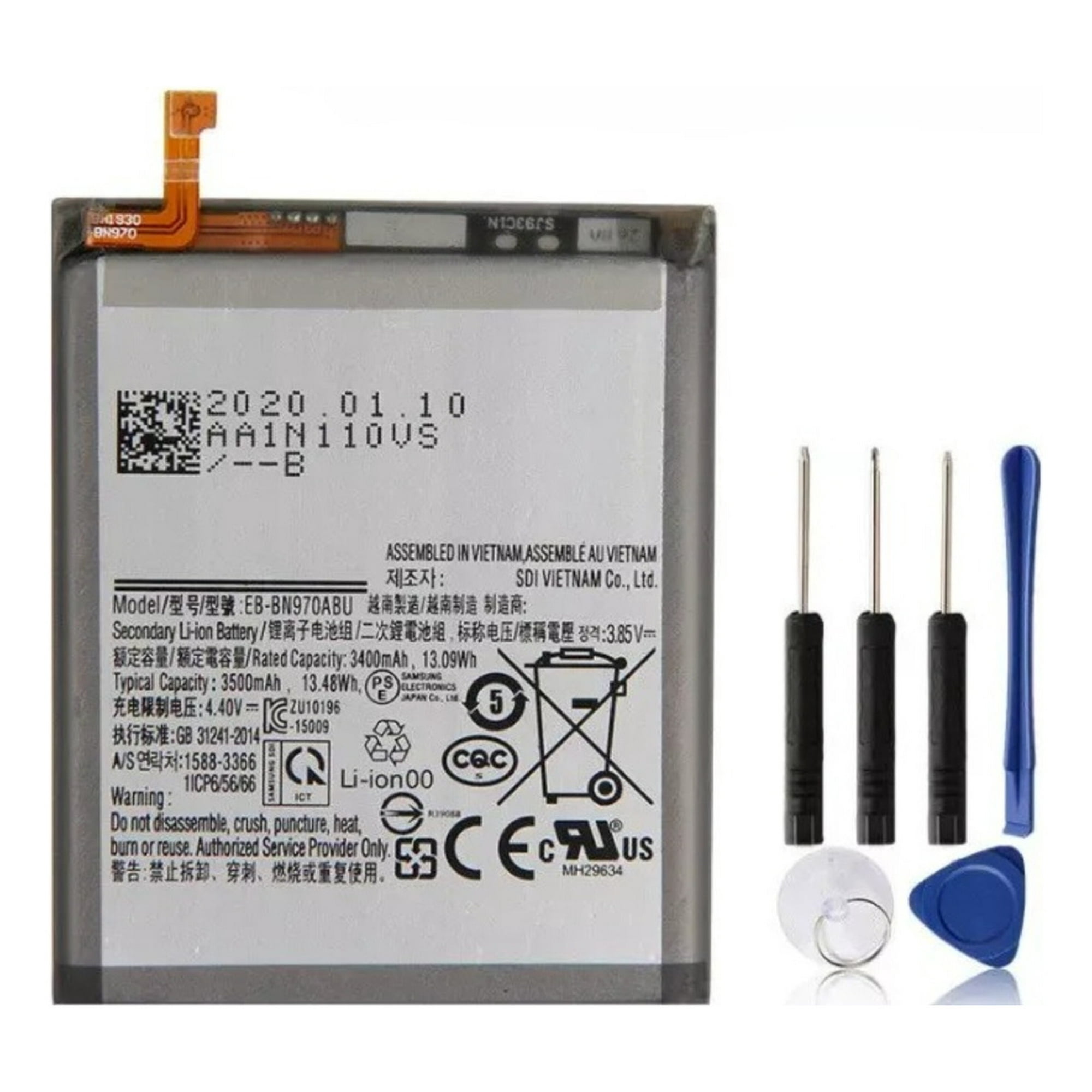 Genérico - Bateria Nueva + Kit Herram Para Samsung Galaxy Note 10 N971