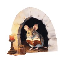 Magideal - Pegatina De Pared De Agujero De Ratón Calcomanía De Calcomanía Decoración De Arte De Fondo Moderno Auto Adhesión Hogar Fondos De Pantalla De Pvc Mural