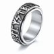 thumbnail image 1 of Anillo Runas Vikingo Titanio Giratorio Envejecido Moda, 1 of 3