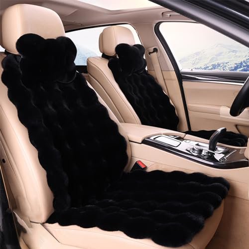 Set de fundas acolchadas de felpa EDVKLNG, pelo sintético, 6 piezas, negro