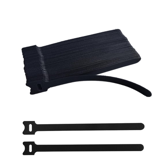 Brida de cable VORTALIS 20 cm negra, 60 unidades reutilizables