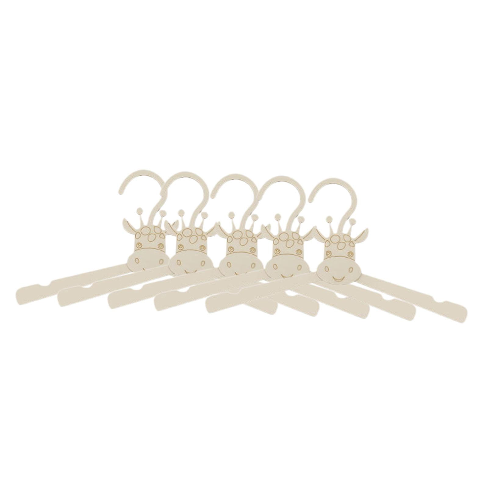 Magideal - 5 Perchas Para Bebé Con Muescas En Los Hombros. Diseño Compacto Que Ahorra Espacio, Ideal Para La Habitación De Los Niños, Ropa De Gato, Paños Y Toall Jirafa
