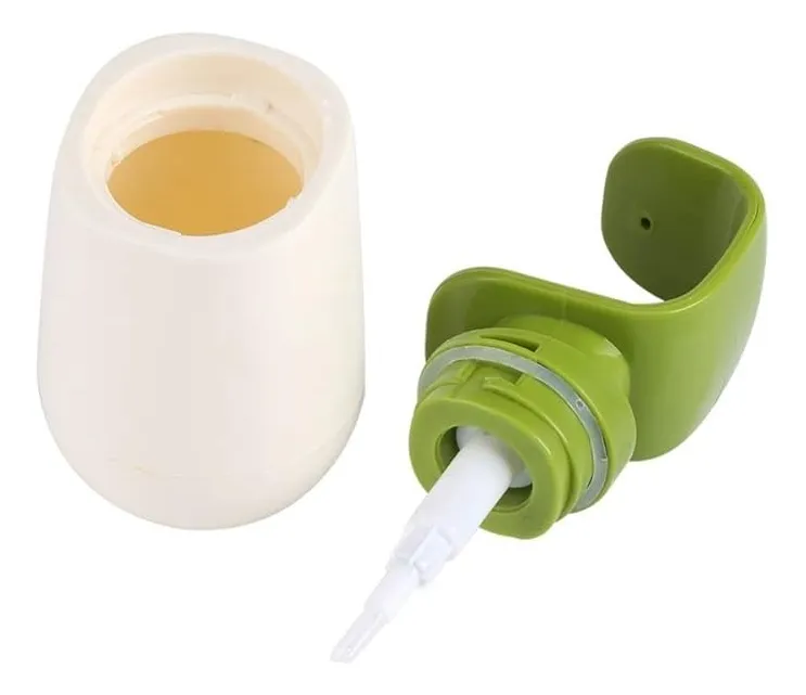 Genérico - Dispensador Jabón Líquido Gel Shampoo Blanco Con Verde