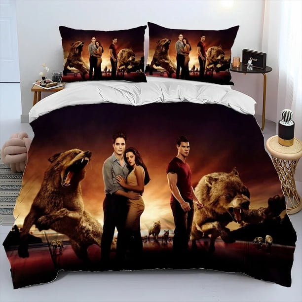 New Movie Twilight Bedding Sets 3D Printed Duvet Cover Sets Pillowcases Single Bed Double Bed Teenagers Full Size Soft Bedding Bed Sheets