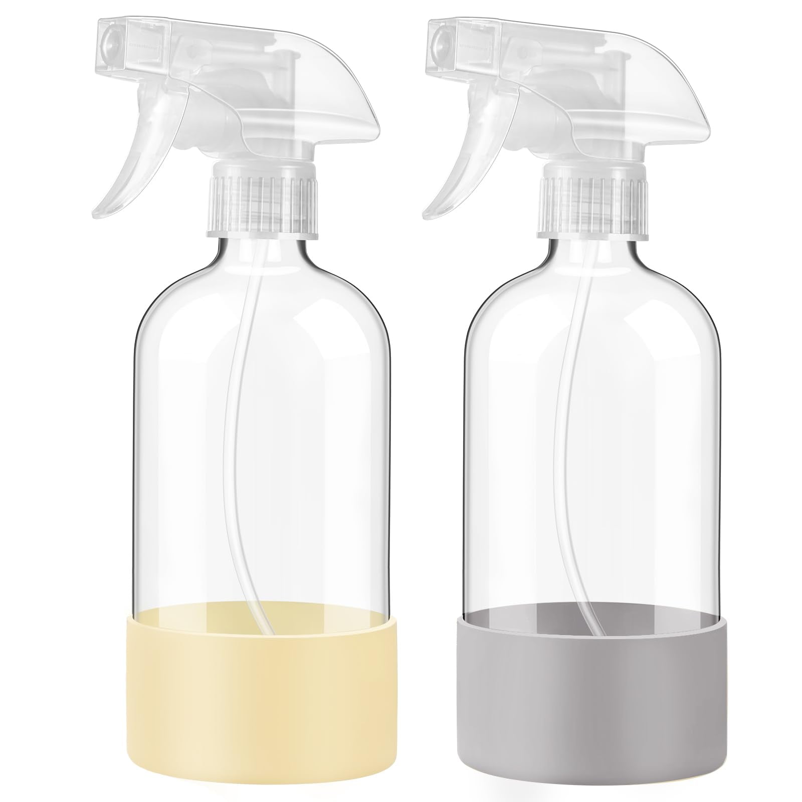 Johnbee - Botellas De Aerosol De Vidrio De 500 Ml Con Funda De Silicona Paquete De 2