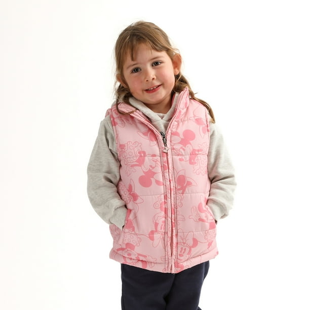 Parka Niña Minnie Mouse Estampado Integral - Abrigo Invierno 2-8 Años