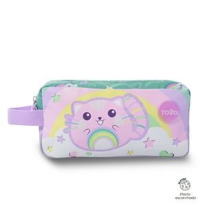 Estuche Escolar Niña 2 Cuerpos Little Magic Grande Azul Totto