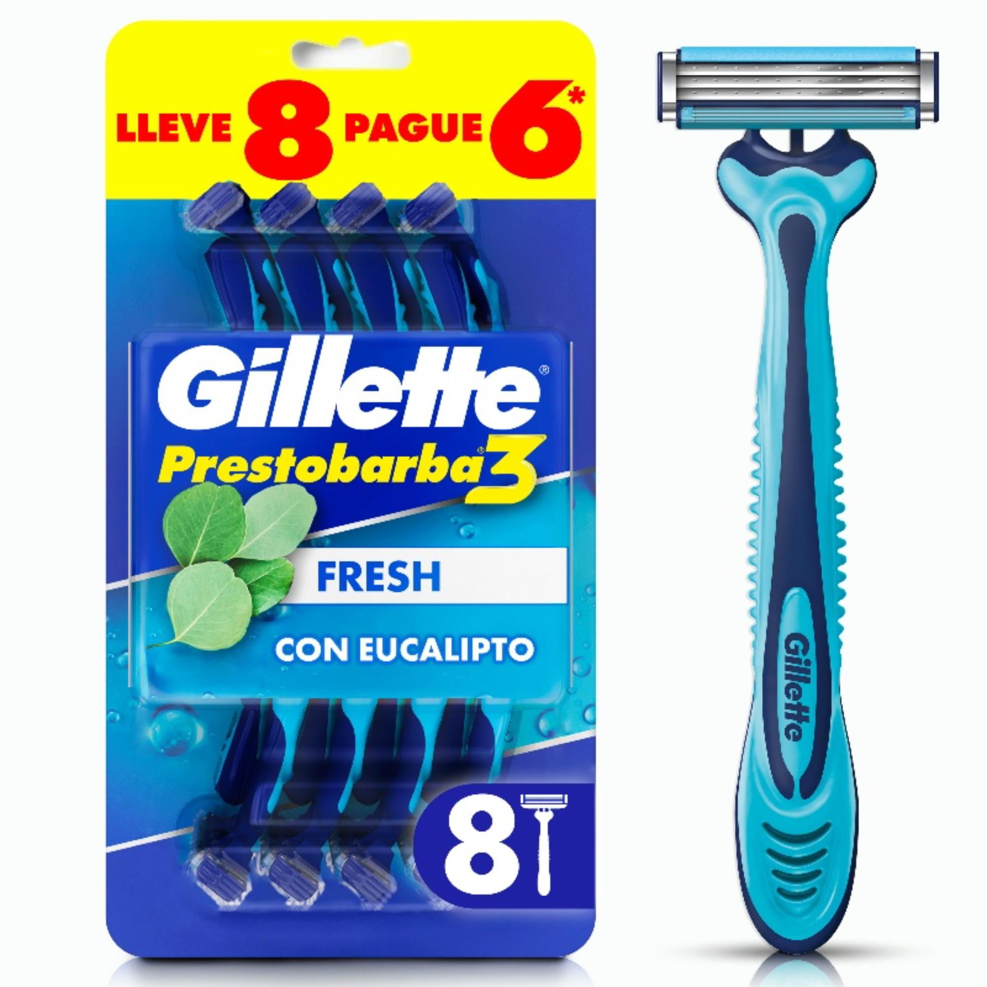Máquina De Afeitar Desechables Prestobarba3 Cool 8 Un Gillette
