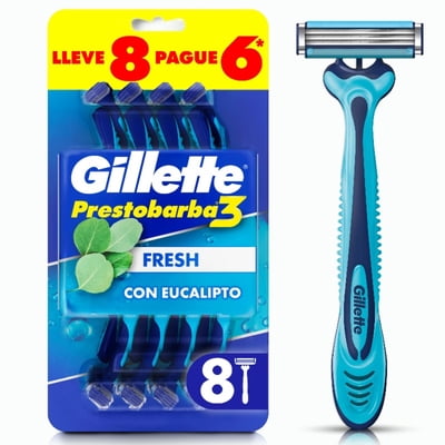 Máquina De Afeitar Desechables Prestobarba3 Cool 8 Un Gillette