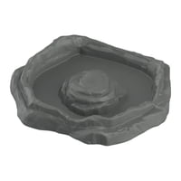Ioensy - Comedero Para Reptiles, Plato De Baño, Comedero De Piscina, Esquinero Para Tortugas, Camaleón Semiacuático, Gris, M
