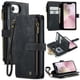thumbnail image 1 of CaseMe Case for iPhone 17e /16e Wallet Case para Mujer Hombres, Moda Duradera Cuero PU Magnético Flip Lanyard Strap Wristlet Zipper Card Holder Wallet Phone Case for iPhone 17e /16e 6.1-inch,Black, 1 of 9
