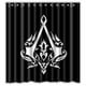 thumbnail image 1 of Cortina de ducha con el logotipo de Assassin's Creed, juego de cortinas de baño con ganchos, tamaño 66 x 72 pulgadas, 1 of 3