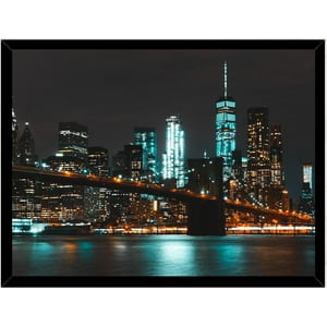 Genérico - Cuadro Decorativo Puente De Nueva York Medidas 30X40 Cm