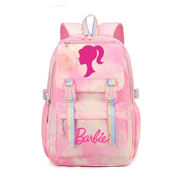 New Barbie Boy Girl Kids School Book Bags Women Bagpack Teenagers Schoolbags Canvas Travel Laptop Backpack