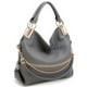 thumbnail image 1 of Bolso de mano Dasein de piel vegana con strass Hobo Tote gris, 1 of 3