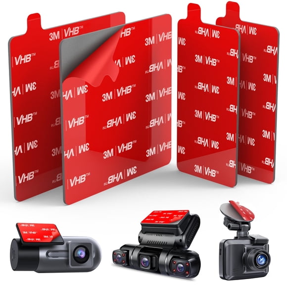 Almohadillas adhesivas para Dash Cam 3M VHB Square resistentes al calor, 4 unidades