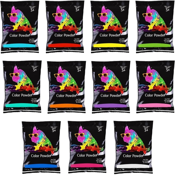 Paquete de polvos de color Chameleon Colors, 70 g, paquete de 11 unidades, color blanco