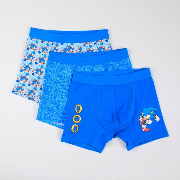 Tripack Bóxer Niño Full Print Azul Sonic
