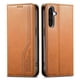 thumbnail image 1 of Funda tipo cartera para Samsung Galaxy A26 de piel con cierre magnético, ranuras para tarjetas y correa para la muñeca Marrón, 1 of 6