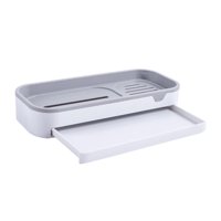 Magideal - Caja Colgante, Soporte Para Jabón Montado En La Pared, Soporte Para Caja Sin Jabón Montado En La Pared, Jaboneras Para Baño, Para Baño, Ducha En Casa Gris