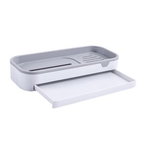 Magideal - Caja Colgante, Soporte Para Jabón Montado En La Pared, Soporte Para Caja Sin Jabón Montado En La Pared, Jaboneras Para Baño, Para Baño, Ducha En Casa Gris