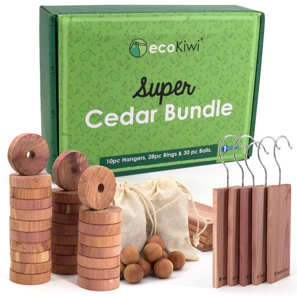 Paquete de bloques de cedro para guardar ropa EcoKiwi Super Box