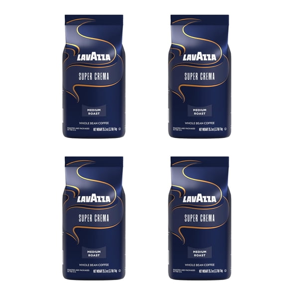 Granos Enteros de Café Lavazza Super Crema Tostado Medio 4 kg