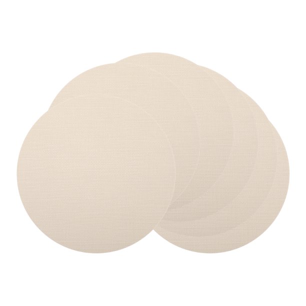 Juego de 6 manteles de cuero para mesa de comedor de cocina, manteles lavables, color albaricoque, 13x13 pulgadas