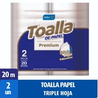 Toalla De Papel Premium Triple Hoja 20 Metros 2 Un Lider