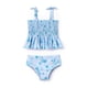 thumbnail image 1 of Traje de baño Disney Elsa para niña pequeña, tankini con volantes, azul 4T-13T, 1 of 7