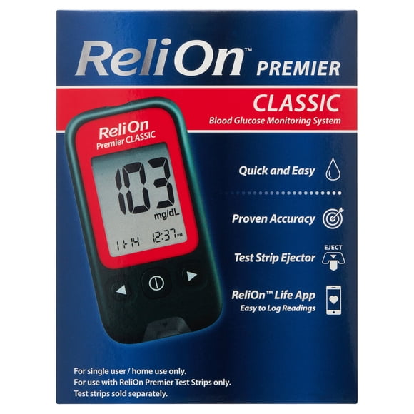 Medidor De Glucosa Premier Classic 0 5 µl Compatible Con App
