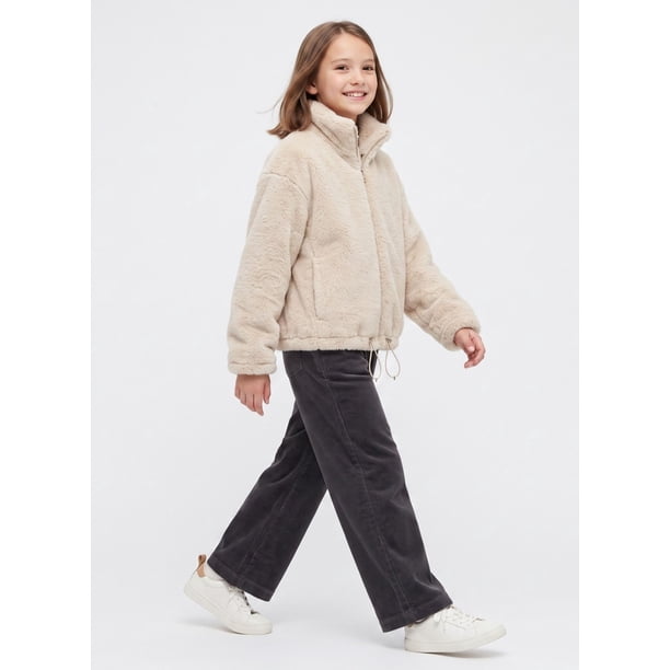 Chaqueta Chiporro Niña Overzise Beige Super Suave Y Abrigo