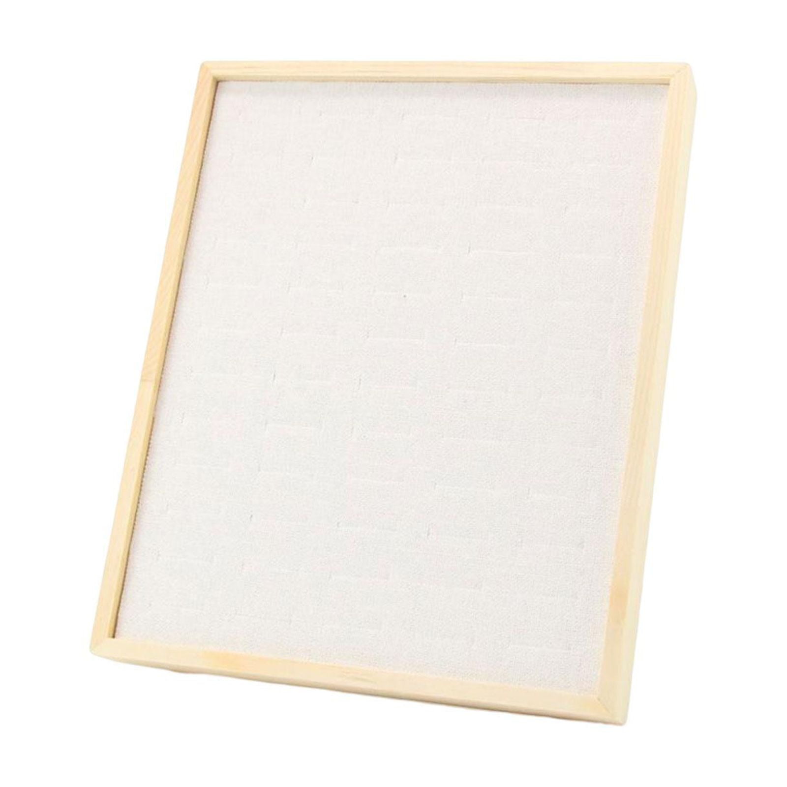 Magideal - Bandeja De Madera Para Exhibición De Anillos, Soporte Independiente Multiusos Para Anillos, Aretes, Joyas, Bandeja Para Colección Personal, Organización Del Hogar. Blanco