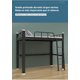 thumbnail image 5 of Cama alta Strong 1 plaza negro, 5 of 6