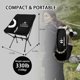 thumbnail image 5 of Silla plegable Hailanbao negra de 136 kg para mochilero, 5 of 7