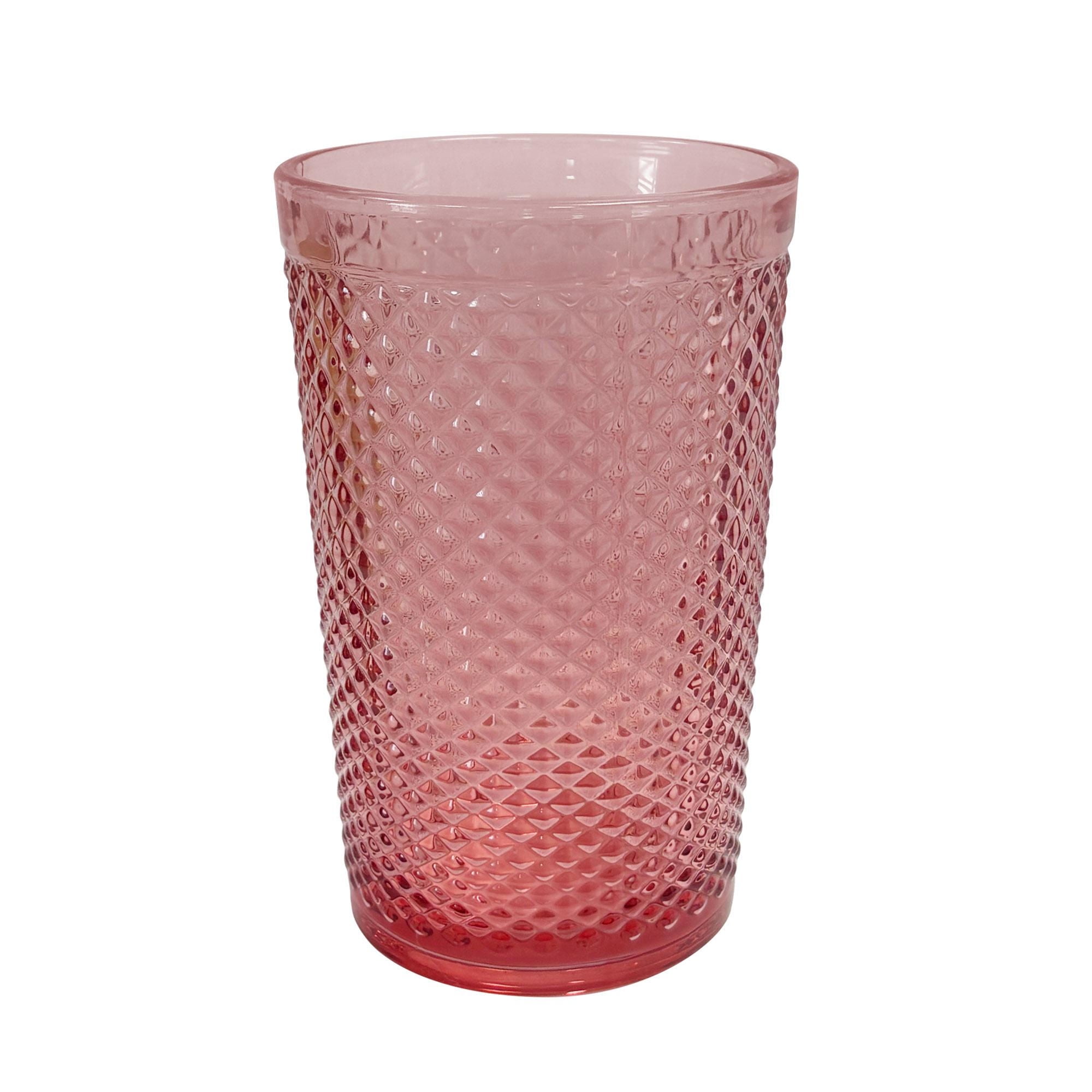 Vaso De Vidrio 350ml 1 Pieza Rojo Haus