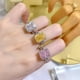 thumbnail image 5 of Anillos de Compromiso de Corte Radiante de 4 Quilates CZ Anillos de Promesa de Boda para Ella Alianzas de Boda para Mujer Anillo de Plata Esterlina S925 Amarillo/rosa Anillos de Gema, 5 of 6