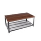 thumbnail image 1 of Mesa de centro metal madera enrejada 106x60, 1 of 4
