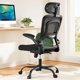 thumbnail image 1 of Silla de oficina ergonómica Marsail con respaldo alto y reposacabezas 2D, negra, 1 of 7