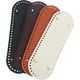 thumbnail image 1 of Moldeador de fondo de bolso de cuero de PU, 4 piezas de almohadilla moldeadora de fondo de bolso de ganchillo con agujeros, tejido a mano, moldeador de fondo de bolso ovalado de 30 x 10 cm/12 x 4 pulg, 1 of 7