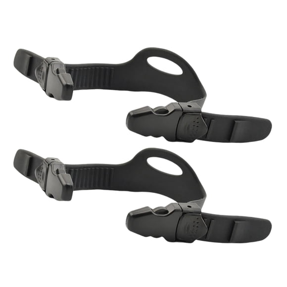 1 Par de Correas de de Liberación Rápida de Buceo Universales Ajustables, Kit Negro para Natación, Trasera Abierta, Reemplazo de Esnórquel S