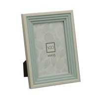 Vgo - Marco Plástico Combinado Con Celeste 10X15 Cm