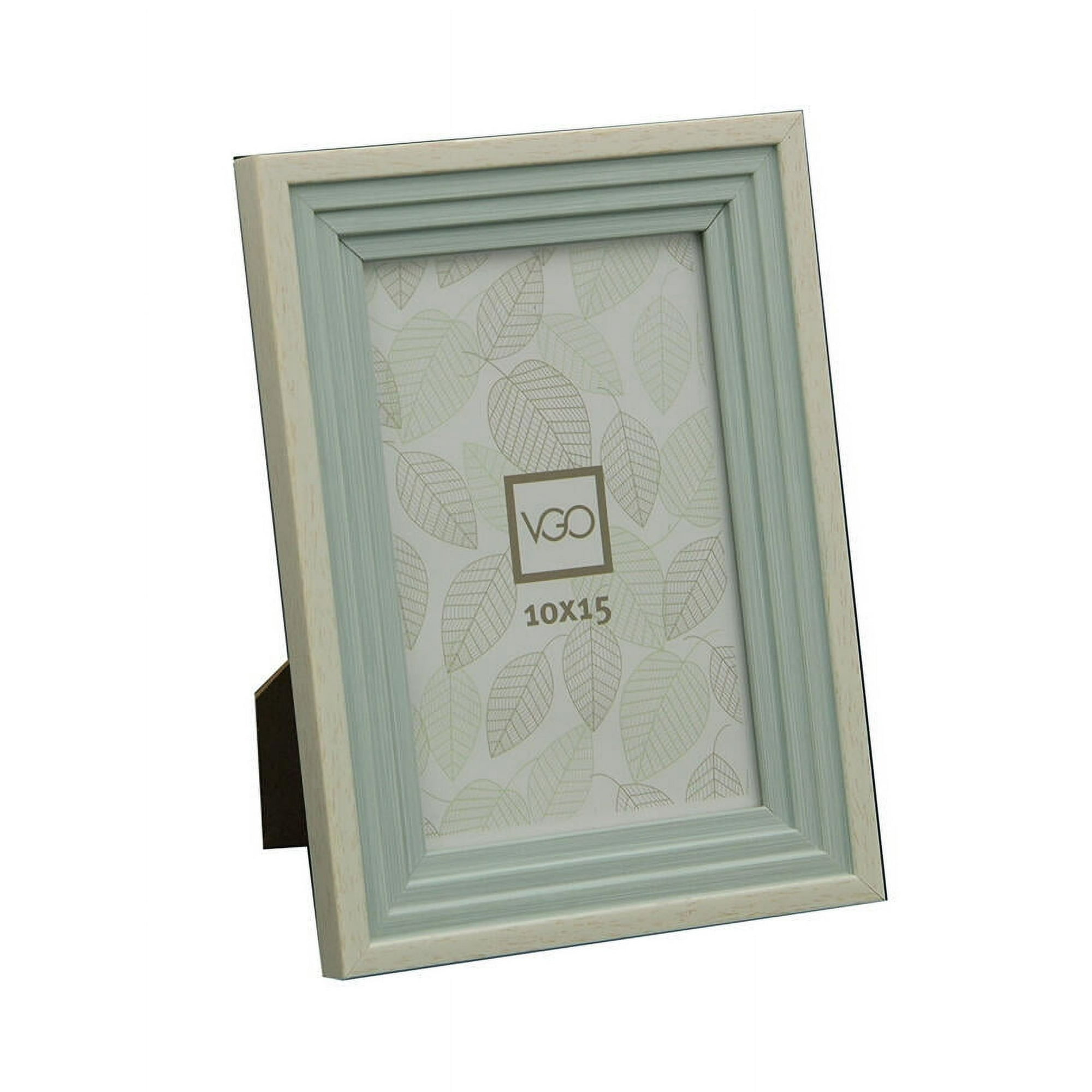 Vgo - Marco Plástico Combinado Con Celeste 20x25 Cm