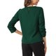 thumbnail image 3 of CURVOSPORT Blusa Elegante para Mujer Camisa de Trabajo Oficina con Fruncido Frontal Manga 3/4 Chifón Regreso a Clases Atuendo de Maestra Verde Oscuro L, 3 of 6